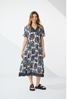 ELBA MAXI DRESS - black/whit